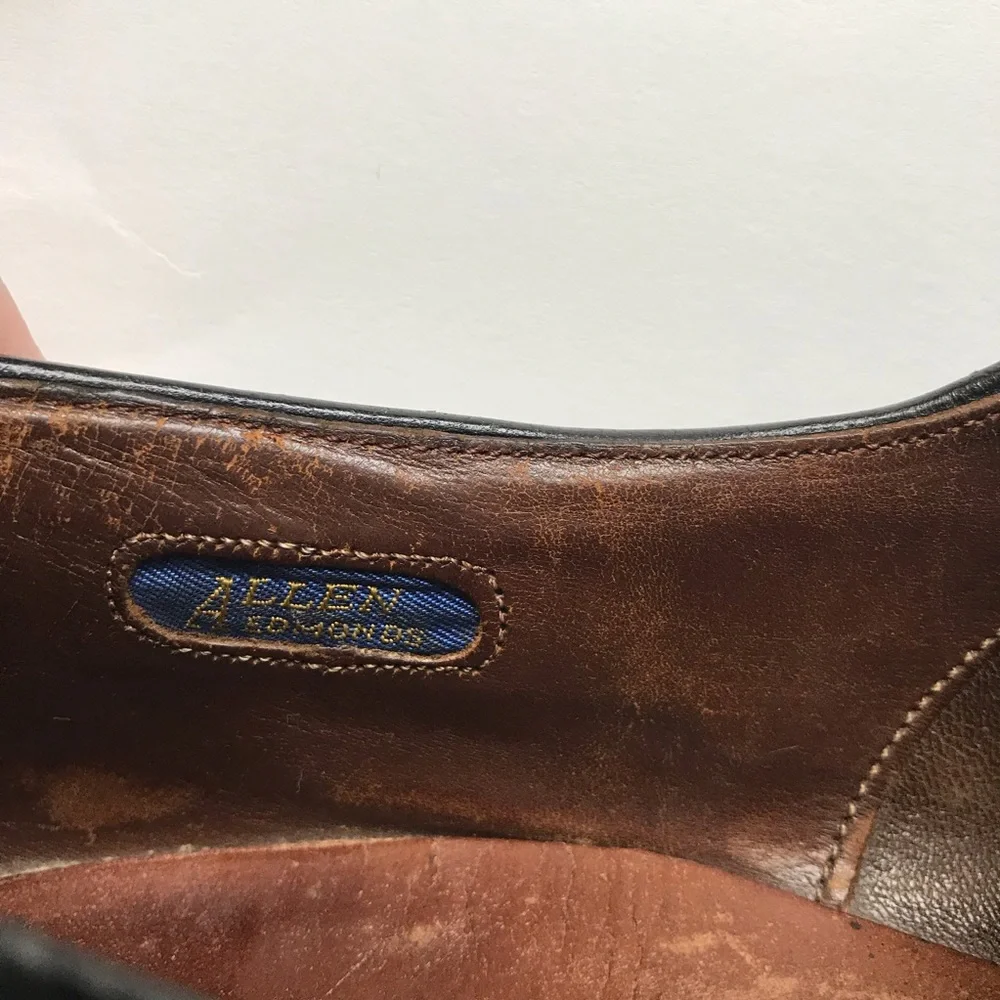 Allen Edmonds Belgium Black Leather Size 13 AAA